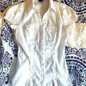 Fitted bubble sleeve button down